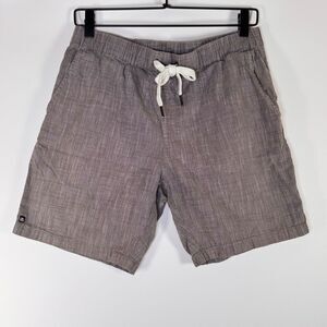 MICROS Mens Shorts Small W30 Gray Casual Drawstring Summer Beach Lightweight